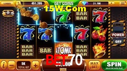 Jackpots e promoções na Bet70